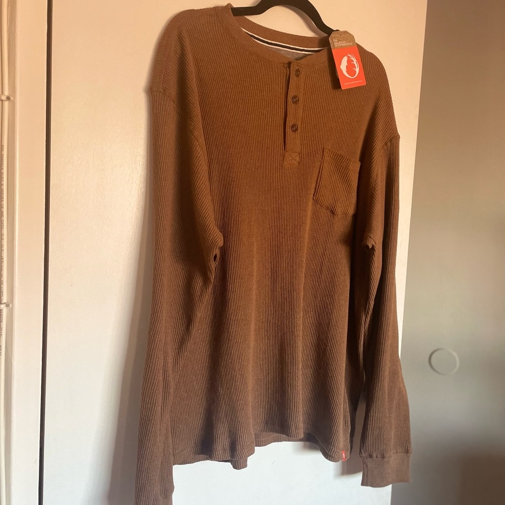 The American Outdoorsman Long Sleeve Button Waffle Shirt - Size XL - Picture 2 of 13